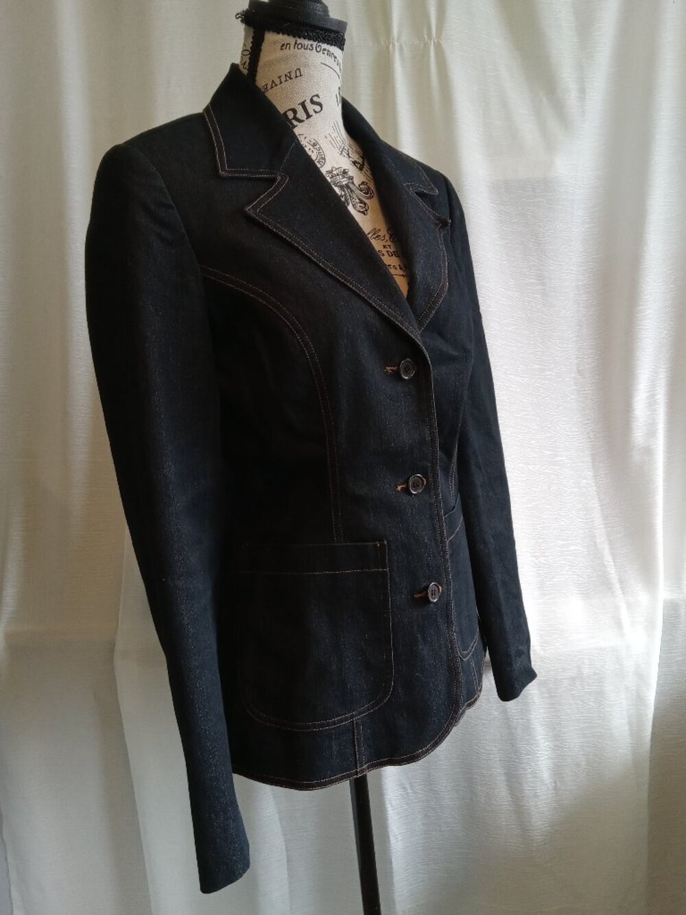 The perfect ROXY jeans-like jacket in a blue-jeans color, slightly stretchy - Picture 7 of 10